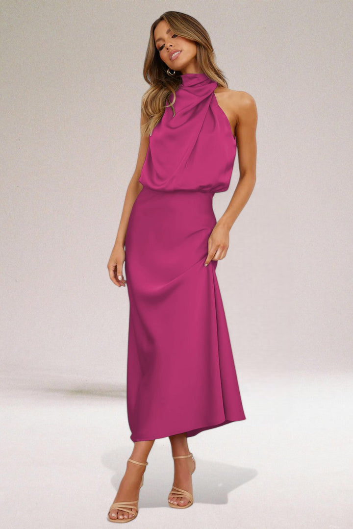 Celeste™ | Luxe Satijnen Halterjurk