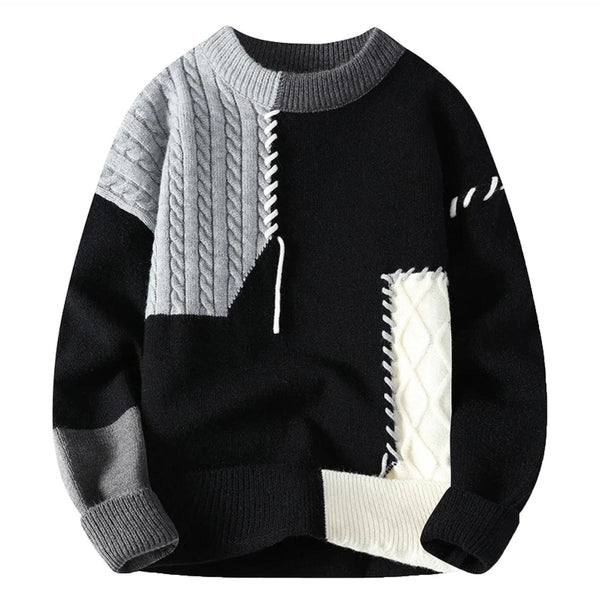 Milan™ | Gebreide herentrui met patchwork design