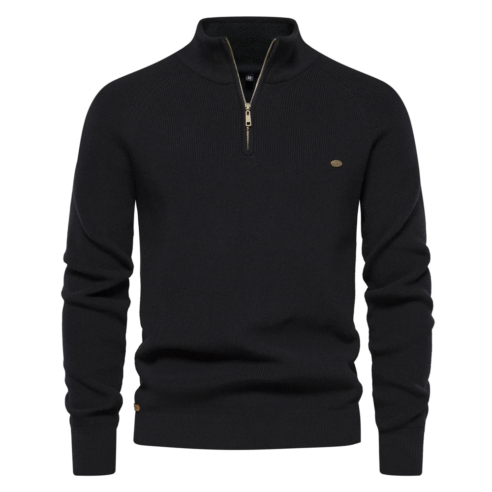 Mavero™ | Elegante Gebreide Herentrui met Rits