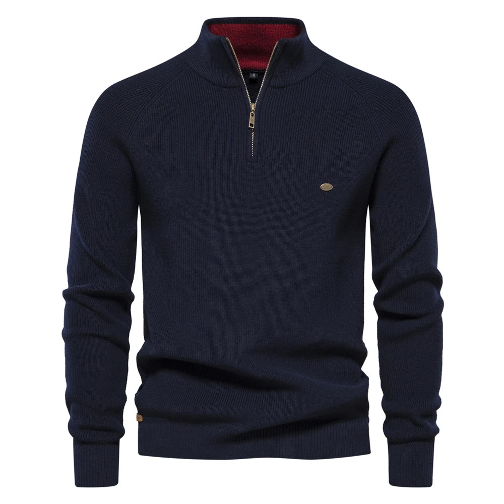 Mavero™ | Elegante Gebreide Herentrui met Rits