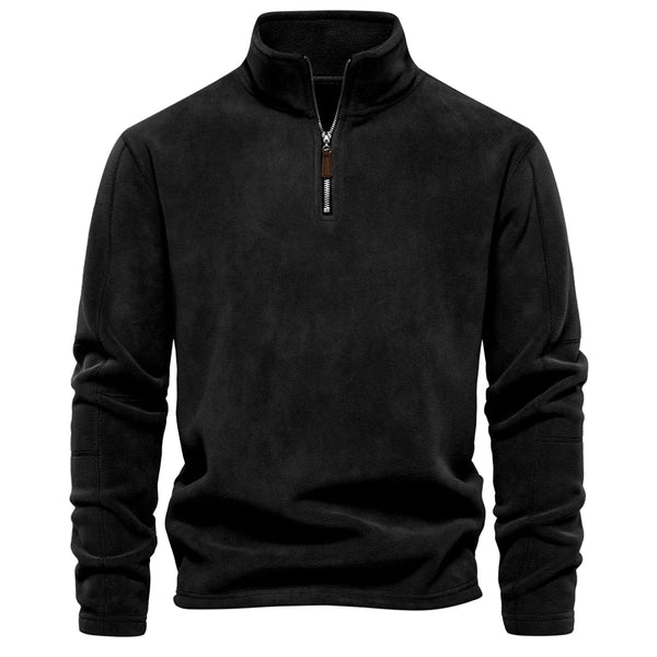 Luca™ | Warme fleece trui met ritskraag