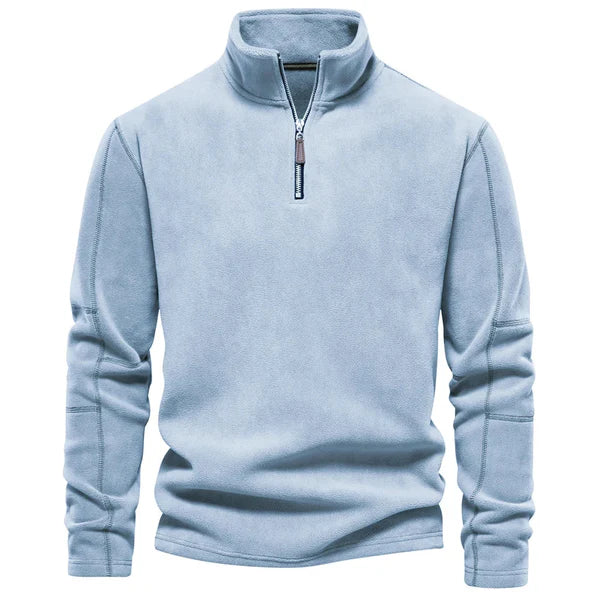 Luca™ | Warme fleece trui met ritskraag