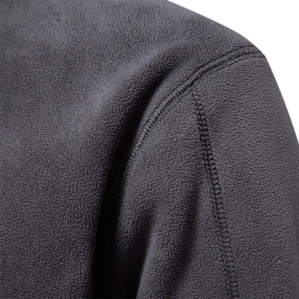 Luca™ | Warme fleece trui met ritskraag