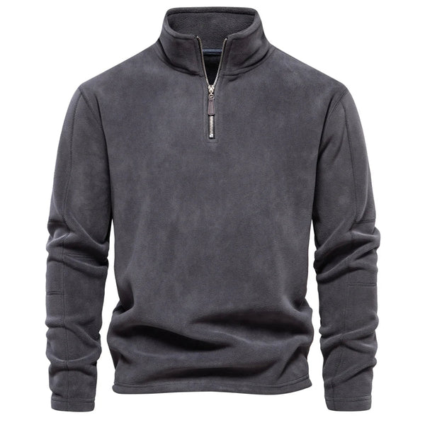 Luca™ | Warme fleece trui met ritskraag