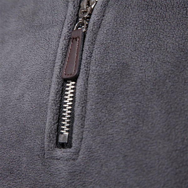 Luca™ | Warme fleece trui met ritskraag