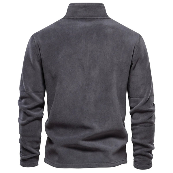 Luca™ | Warme fleece trui met ritskraag