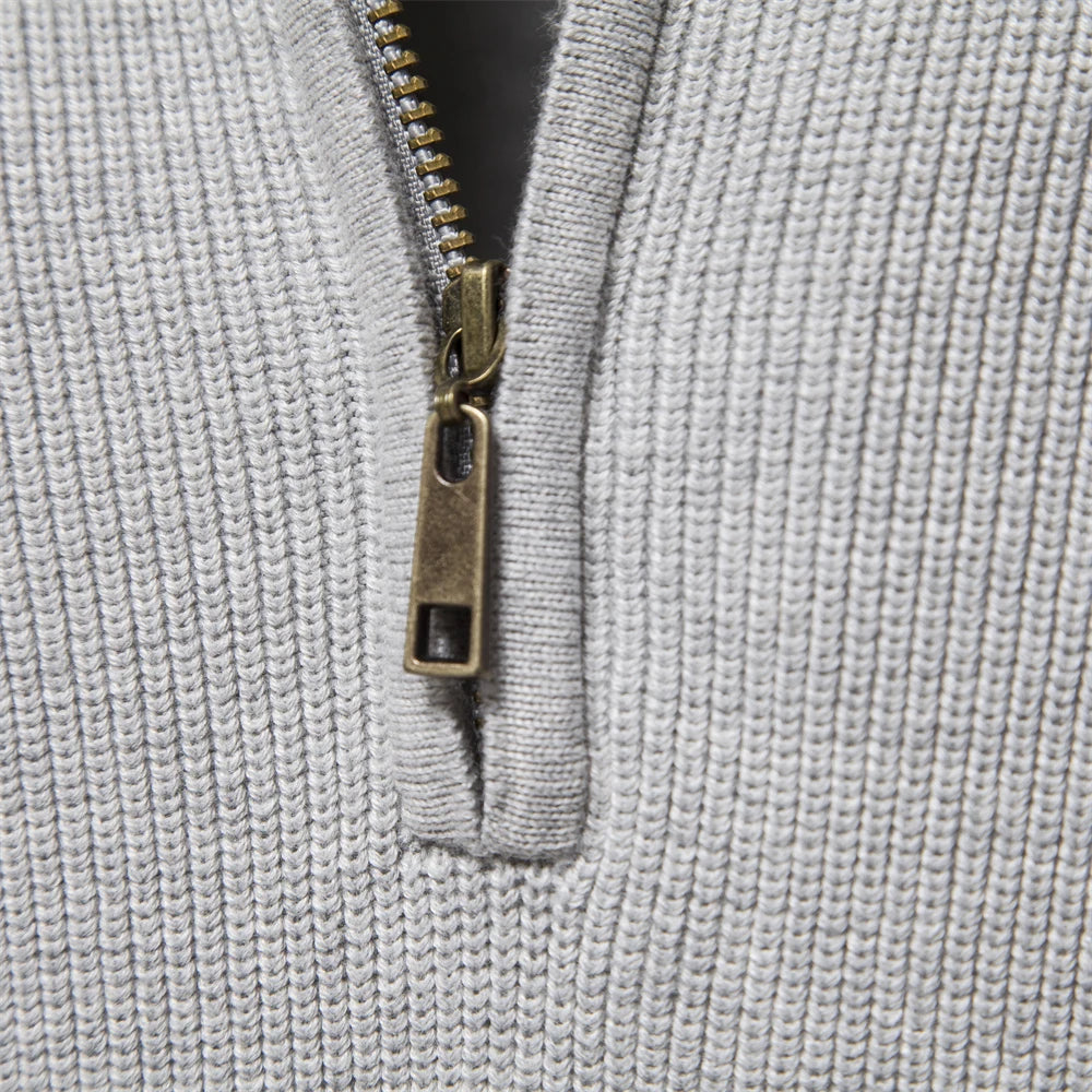 Mavero™ | Elegante Gebreide Herentrui met Rits