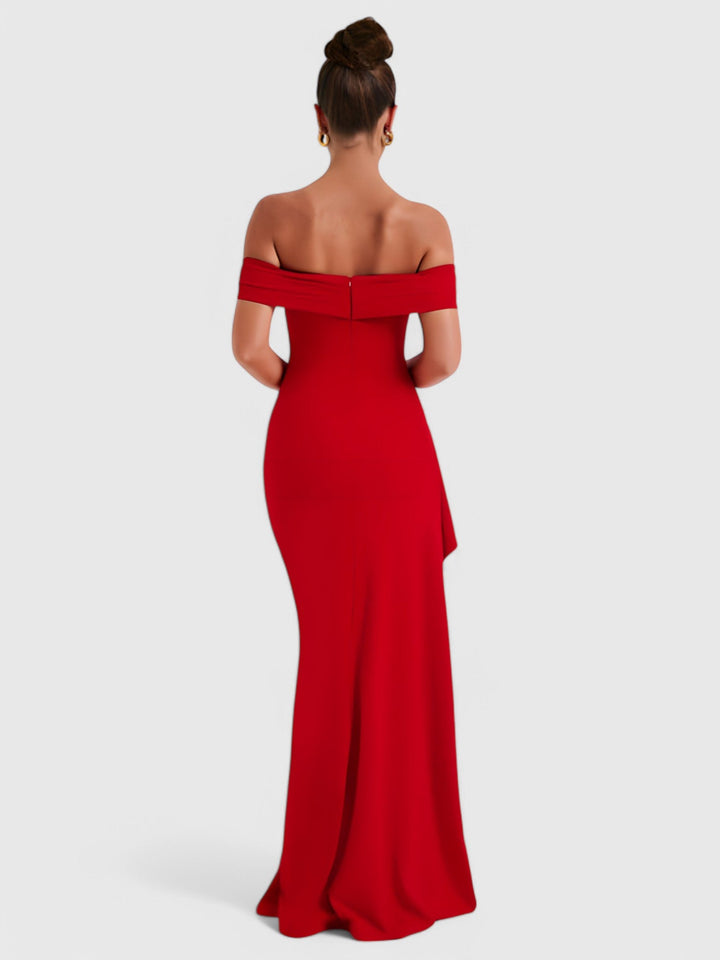 Céleste™ | Off-Shoulder Sculpted Maxi Dress