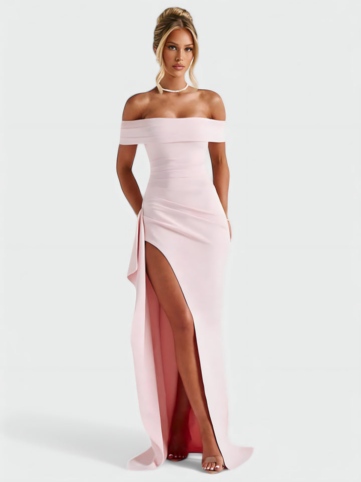 Céleste™ | Off-Shoulder Sculpted Maxi Dress
