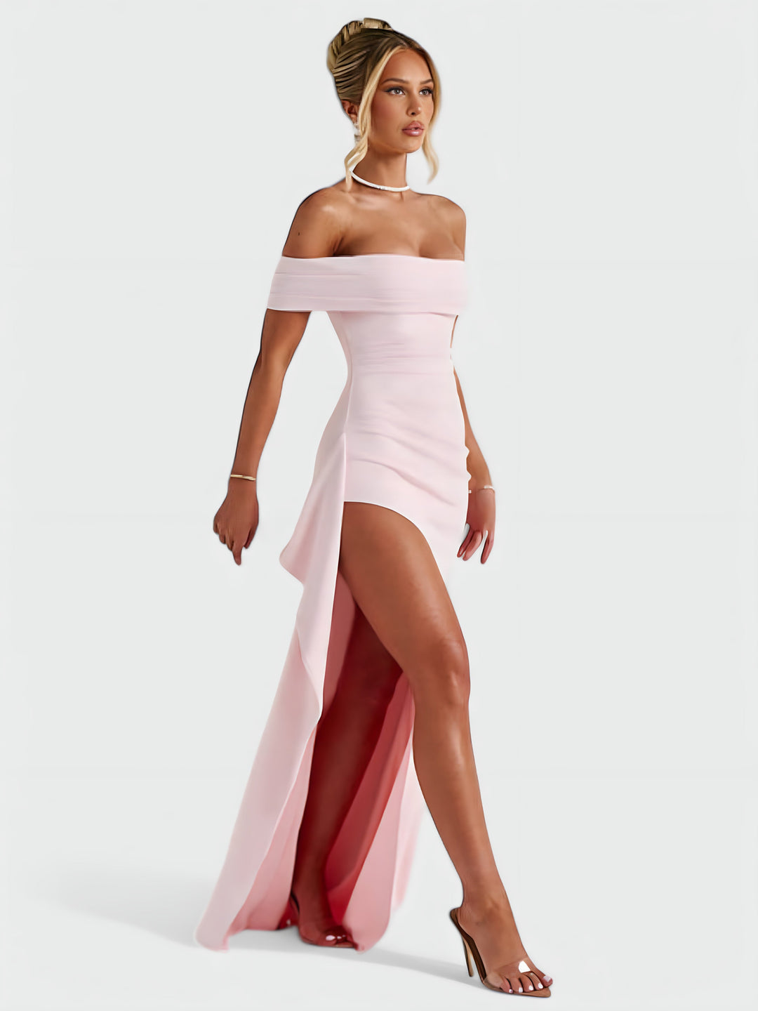 Céleste™ | Off-Shoulder Sculpted Maxi Dress
