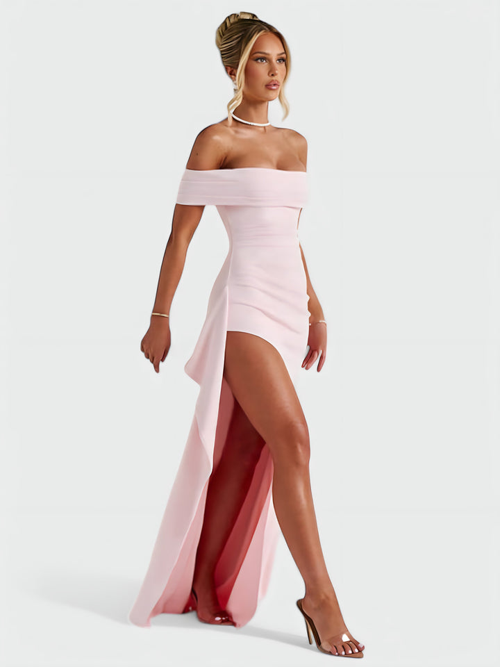 Céleste™ | Off-Shoulder Sculpted Maxi Dress